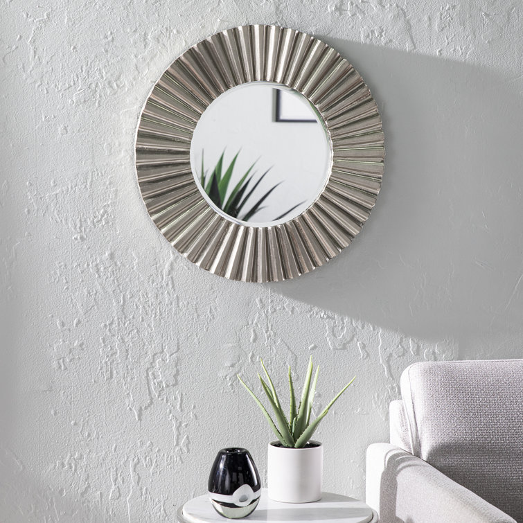 Mercer41 Hessmer Round Metal Framed Lighted Wall Mirror Wayfair Canada